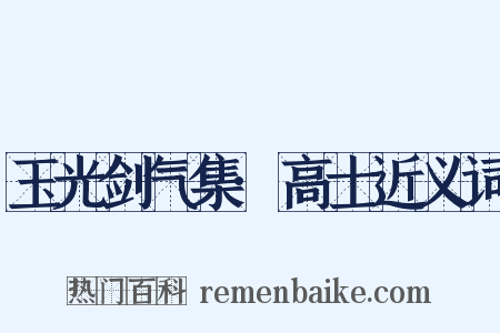 玉光剑气集·高士近义词是什么意思的图片
